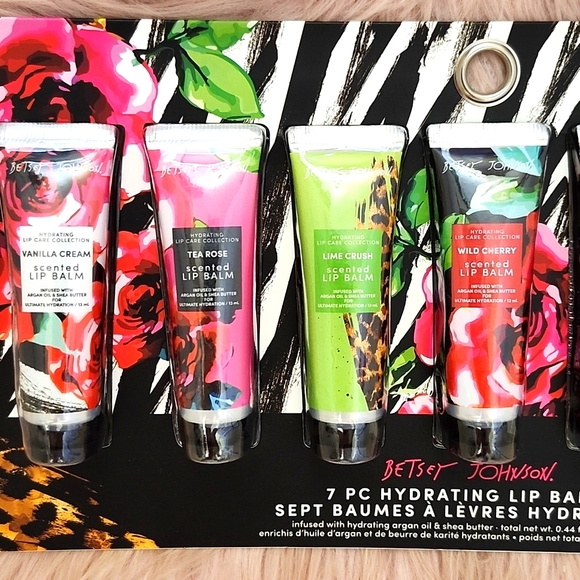 Brand New BETSEY JOHNSON HYDRATING LIP BALMS-7CT - Picture 3 of 4